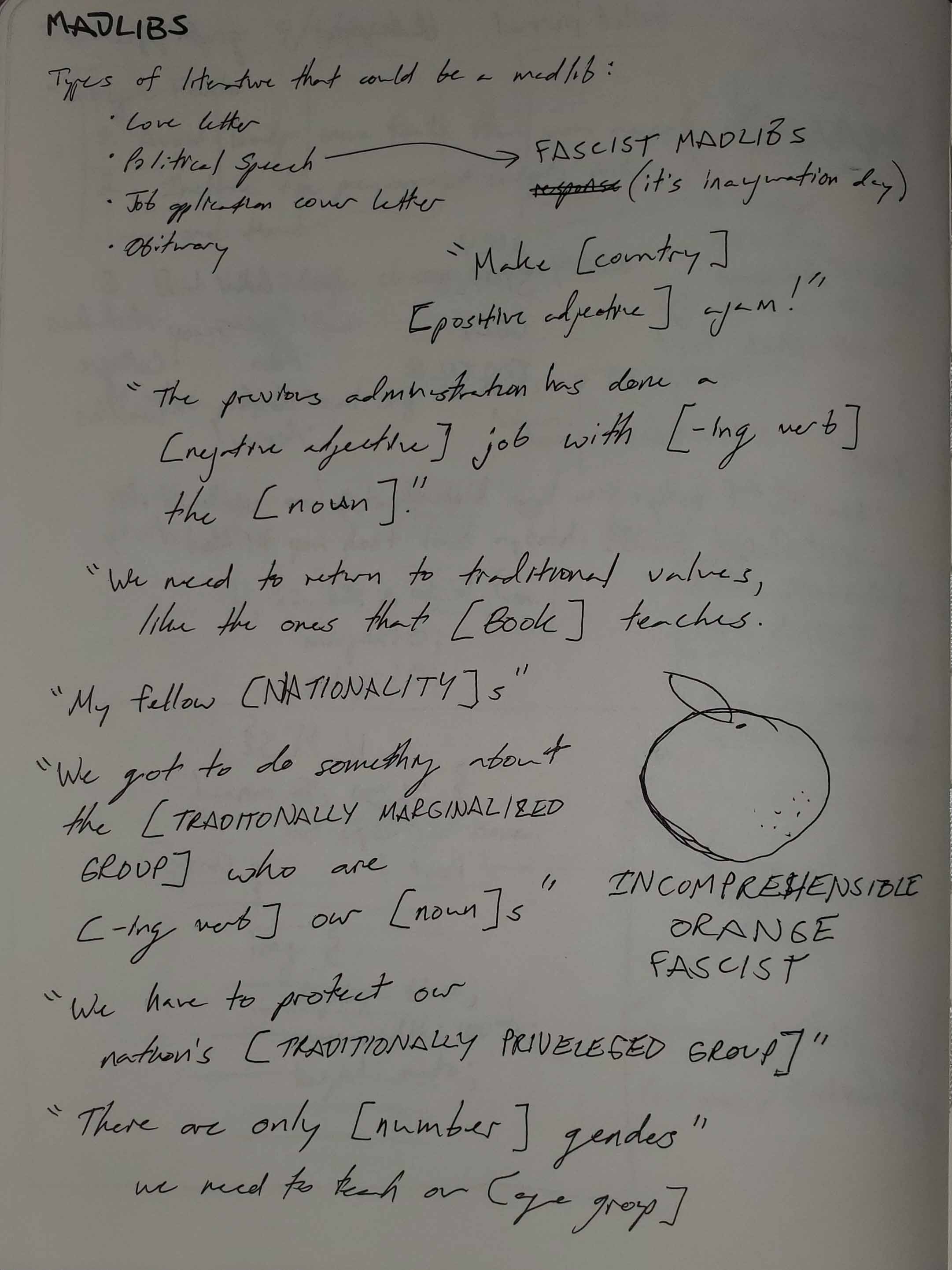 Madlibs design sketch 1