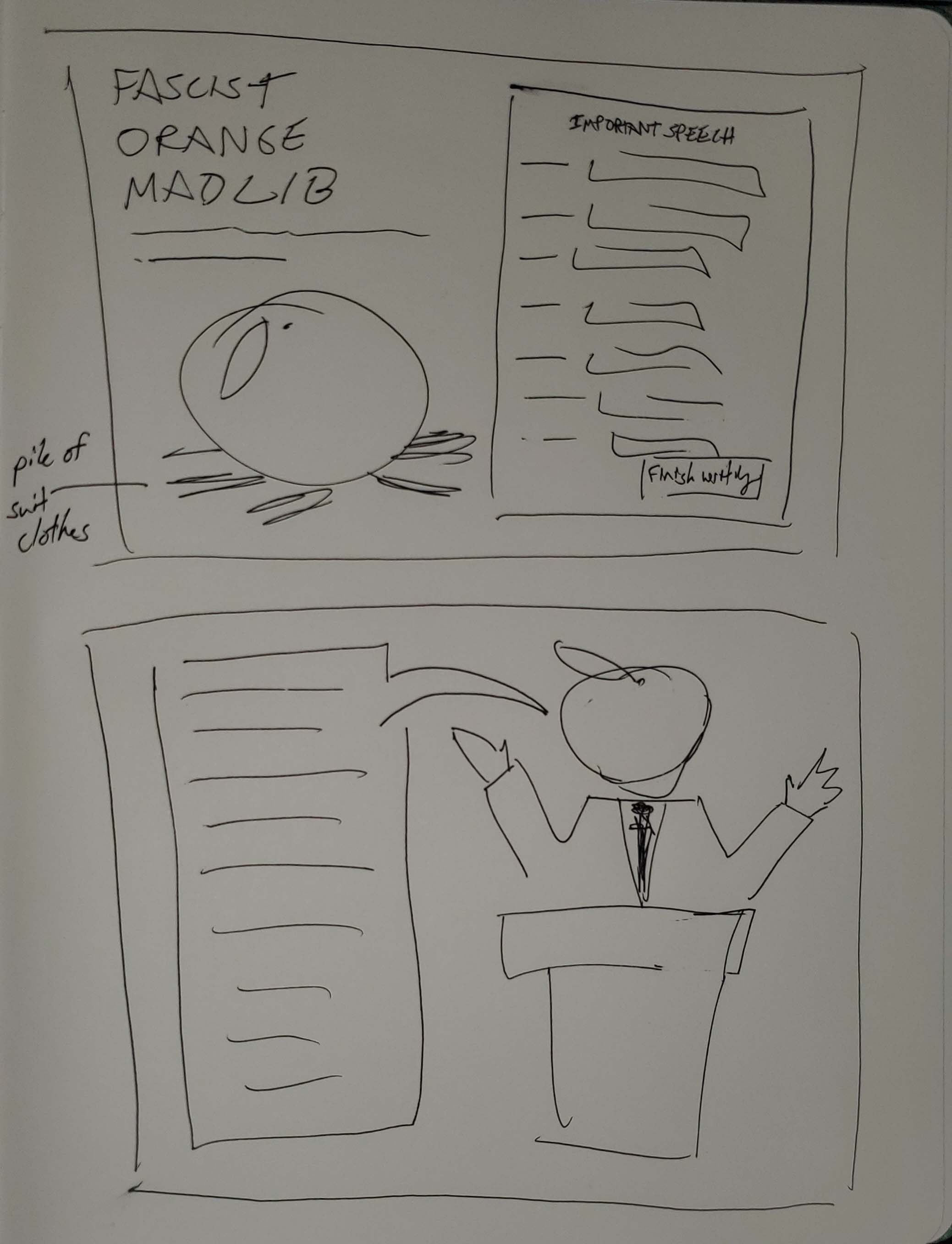 Madlibs design sketch 3
